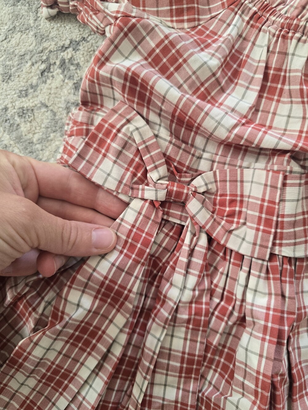 NEW Noralee Girls Red Plaid Tiered  Dress - Picture 5 of 7